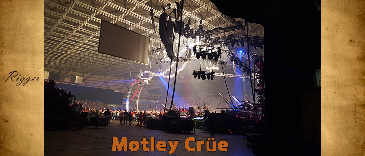 Motley Crue — high rigging production work