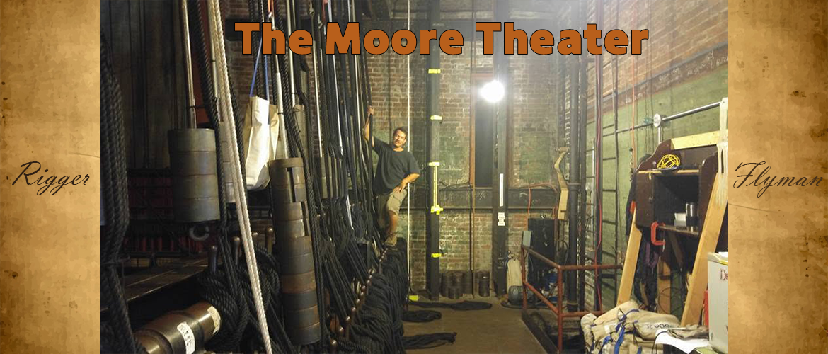 The Moore Theatre — venue and high-angle production work